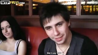 The Russian pick-up guys fucked the girl in the toilet of the cafe