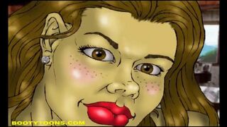 Black people fucking in comic style, not bad