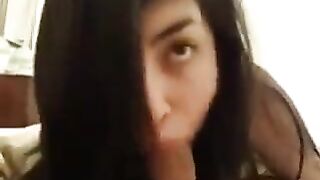 The girl received a lesson in blowing jobs from an experienced mistress