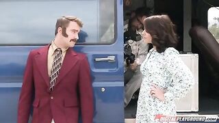 The TV presenter has a colleague after reporting in a steamy 60FPS scene