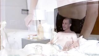 Amber Rain fucked by her husband and his friend