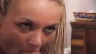 A blonde was going to have sex with two guys, but things didn’t go as planned
