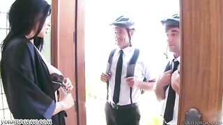A girl was saved by Jehovah’s Witnesses and had great sex with them