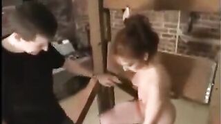 Sexual woman in a rough bondage sex with her boyfriend