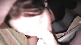 A sexy brunette woman named Maria gave a passionate blowjob to her lover
