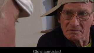 Two old people fucked with two young girlfriends in 2020