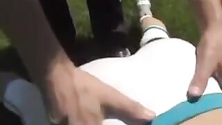 A nice man fucked a busty brunette on the couch and came on her boobs