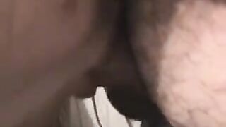 A small cock gets smashed by a huge one and covered with cum