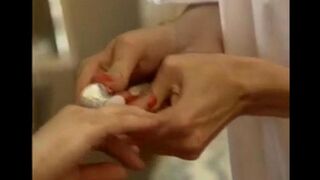 The ass was turned inside out by three girls in a steamy threesome