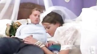 A group sex session with the participation of a newlywed bride