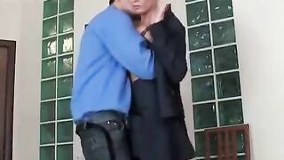 Hot Russian secretary fucks her boss in stockings