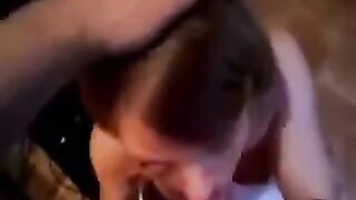 I didn't expect that after a blowjob he would finish on her like that