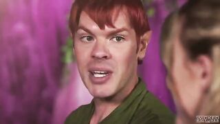 Two mermaids sucked the cock of Peter Pan in a hot threesome