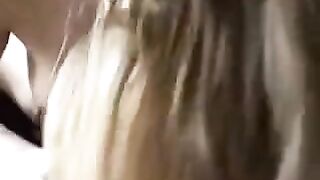 The guy fucked his girlfriend on the bed at her home