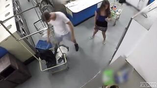 Sex in laundry room, hidden camera captures every moment of fun