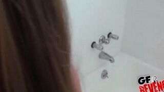 Girl sucks cock and gives a blowjob at home