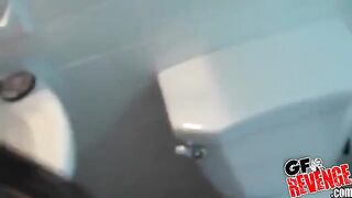 Girl sucks cock and gives a blowjob at home