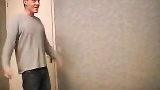 A mature woman with big tits seduces a guy to fuck her