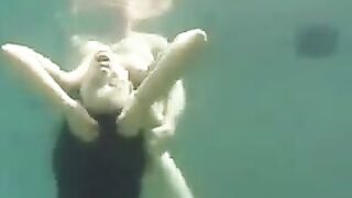 Sex in the ocean with busty brunette episode 1
