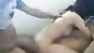 Two young Asian guys fucked a girl with their hard dicks in a steamy scene
