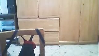 A girl is fucking in front of her husband's webcam