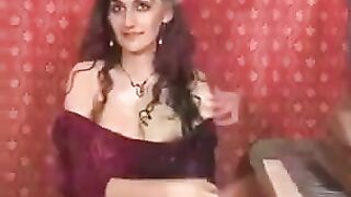 A hot girl with a hairy pussy masturbates and fingers herself hard