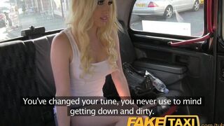 The blonde had to pay for her trip in a very personal way