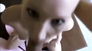 The chick is able to take in a dick completely in her mouth