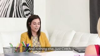 Lesbian casting with gorgeous Australian girl Tracy Lindsay and her stunning friend