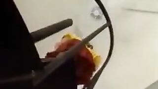 The man did not stop fucking her because of the hairs on her pussy