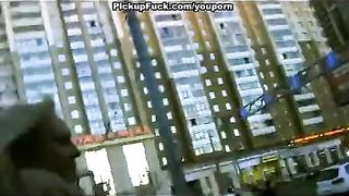 Fella arranged a meeting with a blonde on the street and fucked her