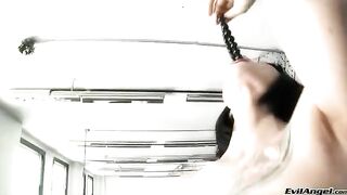Beauty puts balls in her sweet vagina and cums
