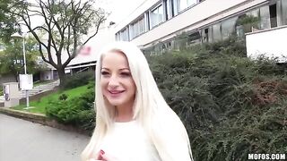 A sexy blonde with natural tits in a private scene you won't want to miss!