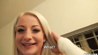 A sexy blonde with natural tits in a private scene you won't want to miss!