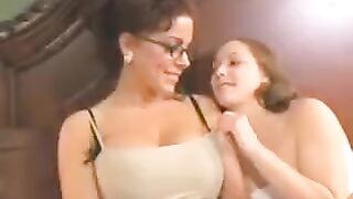 A sweet lesbian sex of a mother and daughter