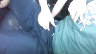 Blonde beauty gave a blowjob to her friend in his car