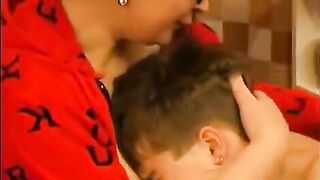 A hot woman in glasses got a guy to fuck her hard