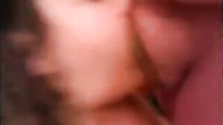 He stuck his friend on her knees and shoved his cock in her mouth