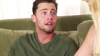 Massage session turns into a hot encounter with a blonde beauty, and she loves it