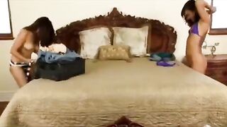 Asian beauty gets her pussy eaten by an adorable lesbian lover in a steamy scene