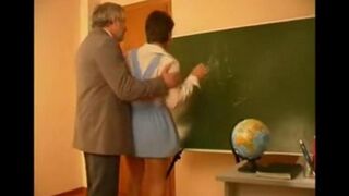 An old teacher seduced his student and fucked her hard