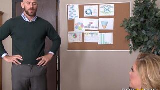The boss has a steamy encounter with his employee Cherie in the office