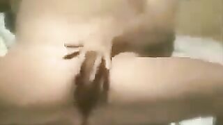 The guy masturbates on the beach with a hidden camera