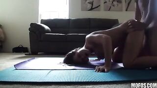 The guy has sex with his sister at her home