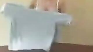 A chick with big milk teaches a master class on how to handle things