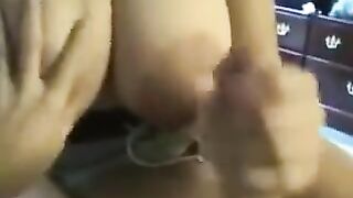 Fattie swallows all the sperm without any leftovers