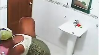 The girls did not know they were being filmed in the bathroom