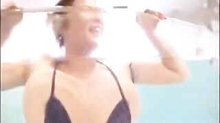 Small cock for the appetizing girl to suck
