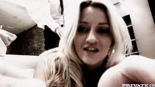 Busty blonde gets her asshole gapped - HD