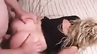 The guy roughly fucked a beautiful point of his wife at home